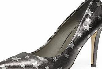 Dorothy Perkins Womens Pewter star high pointed court shoes-