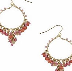 Dorothy Perkins Womens Pink Bead Cluster Drop Earring- Pink