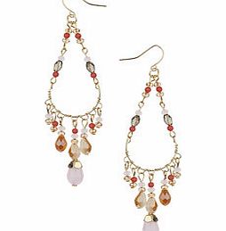 Dorothy Perkins Womens Pink Beaded Drop Earrings- Pink DP49815411
