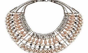 Dorothy Perkins Womens Pink Beaded Necklace- Pink DP49814912