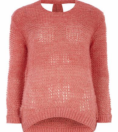 Dorothy Perkins Womens Pink Bow Back Jumper- Pink DP55152555