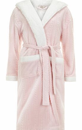 Dorothy Perkins Womens Pink Cable Dressing Gown- Pink DP33001983