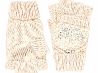 Dorothy Perkins Womens Pink Fingerless Knitted Gloves- Pink
