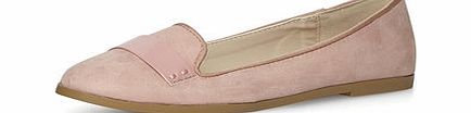 Dorothy Perkins Womens Pink suedette flat loafers- Pink DP19932011