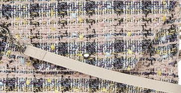 Dorothy Perkins Womens Pink tweed heart crossbody bag- Pink