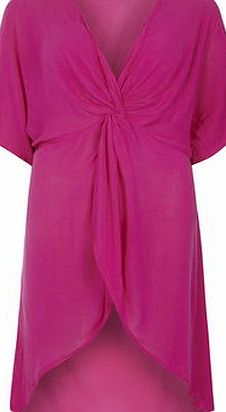 Dorothy Perkins Womens Pink Twist Front Kaftan- Pink DP06207645