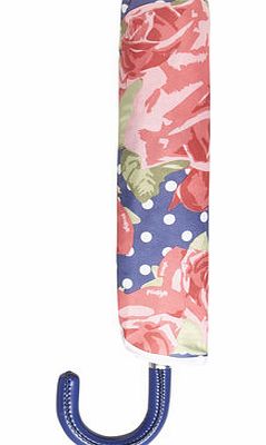 Dorothy Perkins Womens Polka Dot Crook Umbrella- Blue DP11136450