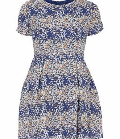 Dorothy Perkins Womens Poppy Lux Blue Multi Coloured Tea Dress-