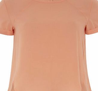 Dorothy Perkins Womens Poppy Lux Coral Ronelle Tulip Hem Top-