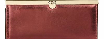 Dorothy Perkins Womens Port metallic bar top purse- Red DP18387299