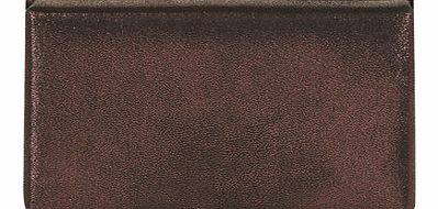 Dorothy Perkins Womens Port metallic box clutch bag- Red