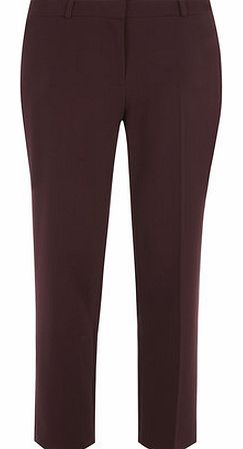 Dorothy Perkins Womens Port Naples Straight Leg Trousers- Red