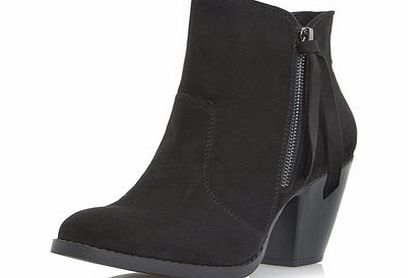 Dorothy Perkins Womens Promises Cuban Heeled Boot- Black