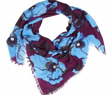 Dorothy Perkins Womens Purple Embellished Boho Scarf- Purple