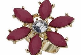 Dorothy Perkins Womens Purple Flower Ring- Purple DP49814598