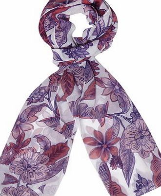 Dorothy Perkins Womens Purple Mexicano Skinny Chiffon Scarf-