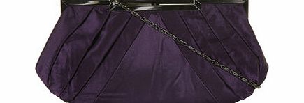 Dorothy Perkins Womens Purple satin clutch bag- Purple DP22262520
