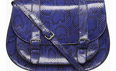 Dorothy Perkins Womens Purple snake large saddle bag- Purple