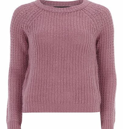 Dorothy Perkins Womens Purple twist stitch knitted jumper- Lilac