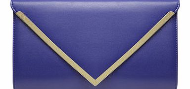Dorothy Perkins Womens Purple V bar structured clutch bag-