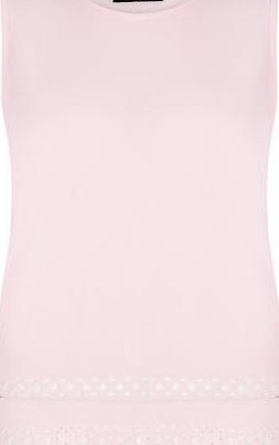 Dorothy Perkins Womens Quiz Crepe Laser Cut Box Top- Pink