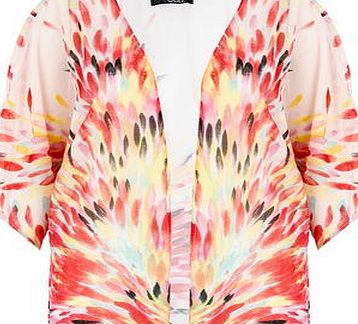 Dorothy Perkins Womens Quiz Firework Print Kimono- White