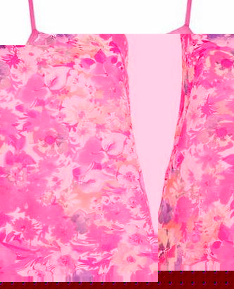 Dorothy Perkins Womens Quiz Floral Print Cami Vest- Pink