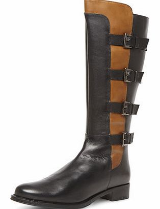 Dorothy Perkins Womens Ravel Bold buckle knee high boots- Brown