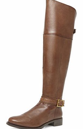 Dorothy Perkins Womens Ravel Knee high riding boots- Brown.