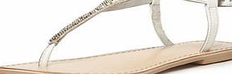 Womens Ravel Leather Sandal- White DP23000687