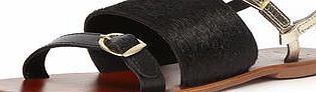 Womens Ravel Leather Sandals- Black DP23000677