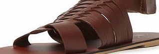 Womens Ravel Leather Sandals- Brown DP23000647