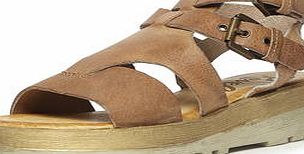 Womens Ravel Leather Sandals- Brown DP23000655