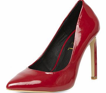 Dorothy Perkins Womens Ravel Patent court shoes- Red DP23000358