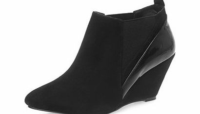 Womens Ravel Pointed toe ankle boots- Black