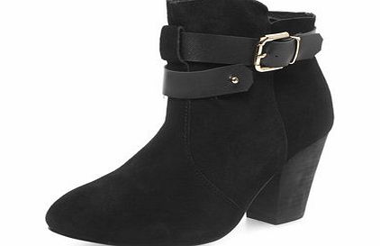 Dorothy Perkins Womens Ravel Stacked heel ankle boots- Black