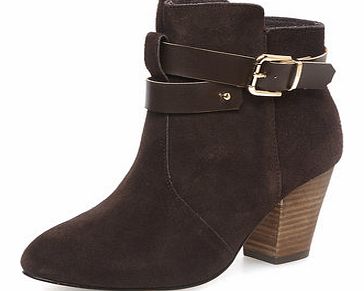 Dorothy Perkins Womens Ravel Stacked heel ankle boots- Brown