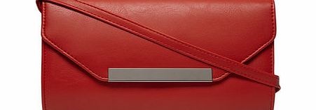 Dorothy Perkins Womens Red bar front crossbody bag- Red DP18397512