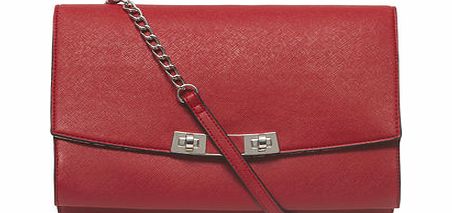 Dorothy Perkins Womens Red compartment shoulder bag- Red