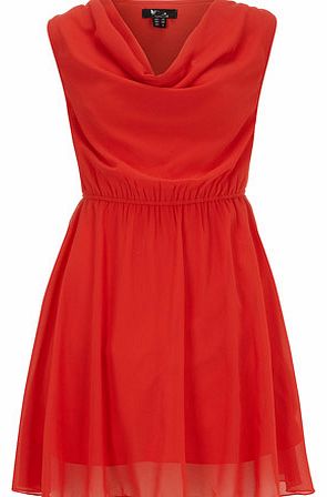 Dorothy Perkins Womens Red Light Cowl Neck Dress- Red DP61650165