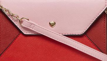 Dorothy Perkins Womens Red mix heart crossbody bag- Red DP18400599