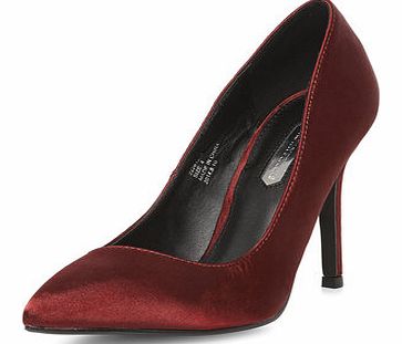 Dorothy Perkins Womens Red satin point heels- Red DP22261388