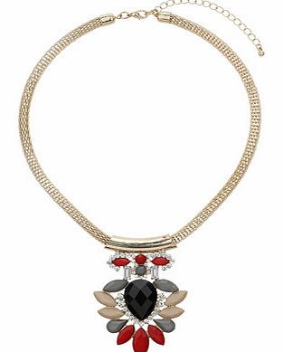 Dorothy Perkins Womens Red Stone Short Pendant- Red DP49814514