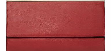 Dorothy Perkins Womens Red structured clutch bag- Red DP18355626