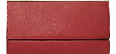Womens Red structured clutch bag- Red DP18355626
