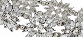 Dorothy Perkins Womens Rhinestone Flower Bracelet- Clear