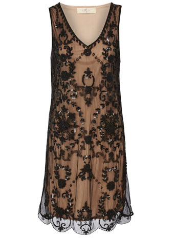 Dorothy Perkins Womens Rise Black embellished vest dress- Multi