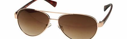 Dorothy Perkins Womens Rose Angel Aviator Sunglasses- Rose Gold