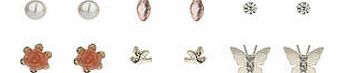 Dorothy Perkins Womens Rose earring pack- Multi Colour DP49814172