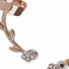 Dorothy Perkins Womens Rose Gold Flower Stud And Cuff- Clear